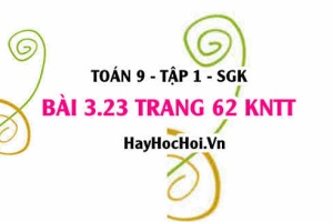 Bài 3.23 trang 62 Toán 9 tập 1 Kết nối tri thức